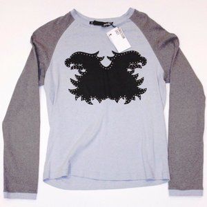 LOVE MOSCHINO Two Tone Studded Shirt